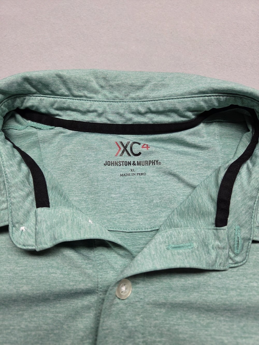 Johnston & Murphy XC4 ComfortTech Men's Polo Shirt - Seafoam Green XL